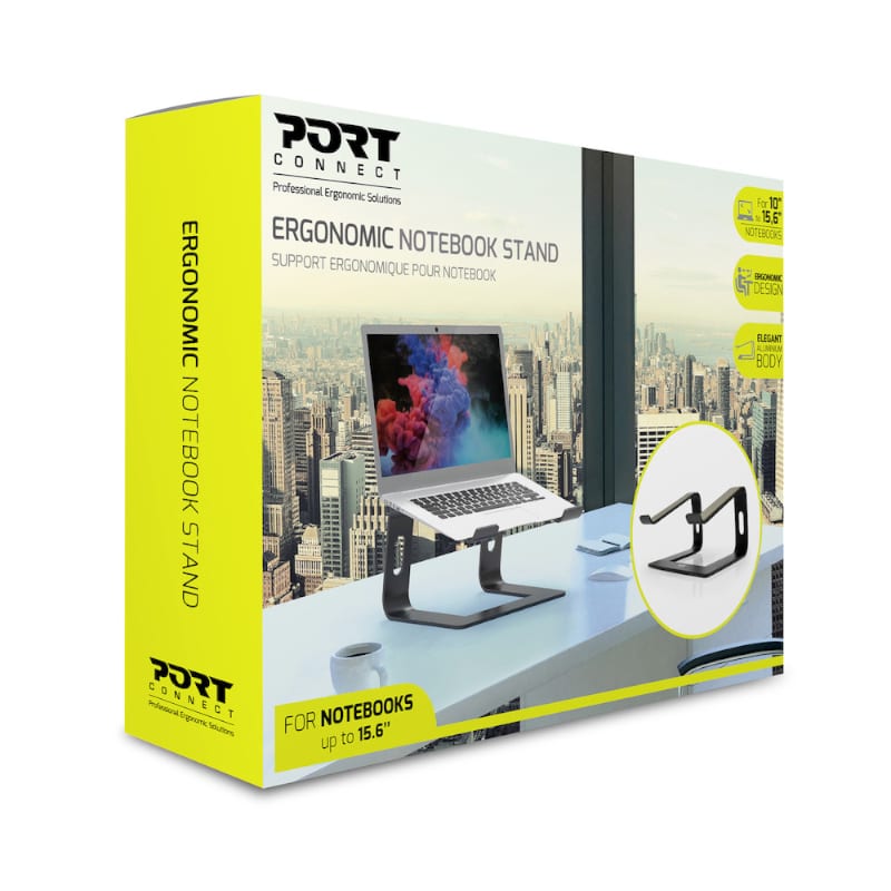 Port Connect Ergonomic 10-15.6" Aluminium Notebook Stand-5