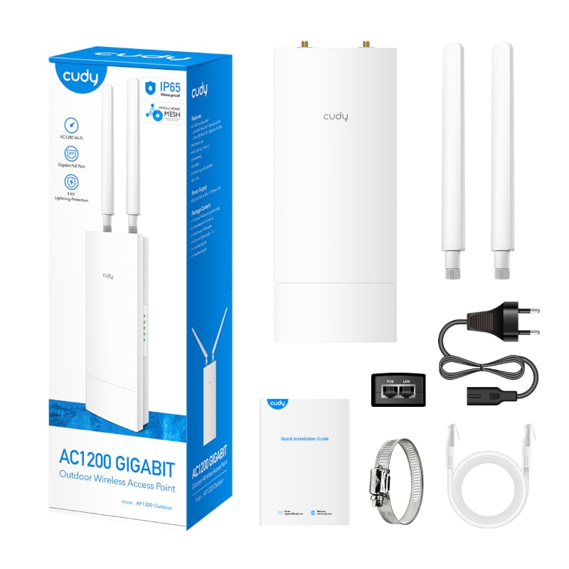 Cudy AC1200 Gigabit Dual Band Ceiling Access Point
- Outdoor-5