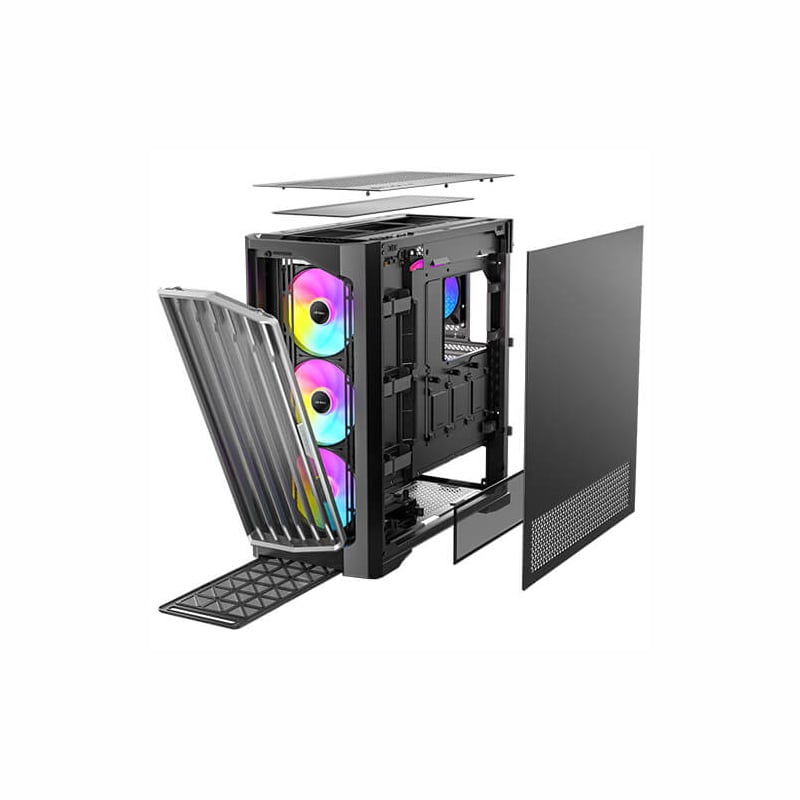 Antec Performance FT1 E-ATX |ATX |M-ATX | ITX ARGB Full-Tower Gaming Chassis - Black-11