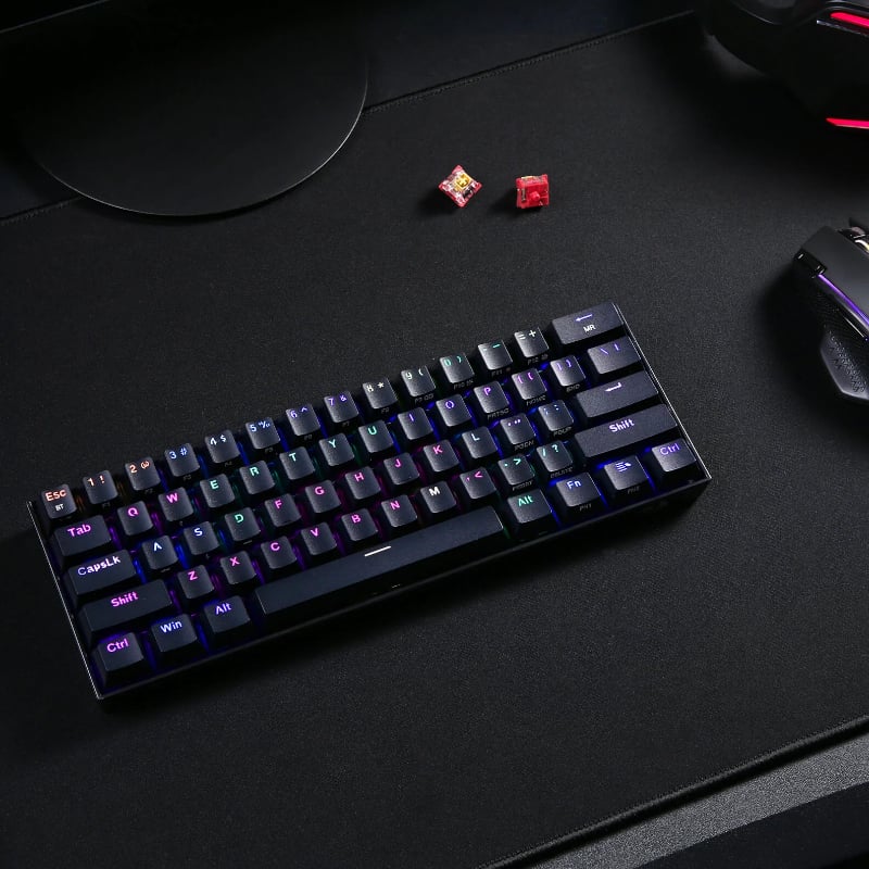 REDRAGON DRACONIC PRO Mechanical 61 Key|Bluetooth 5.0|RGB 9 Colour Modes|Rechargable Battery|Type-C Charging Cable Gaming Keyboard - Black-4