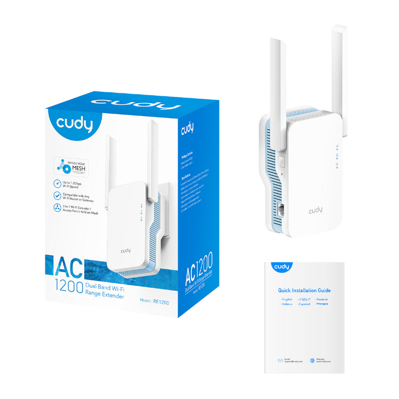 Cudy AC1200 WiFi Range Extender | Wall Plug-3