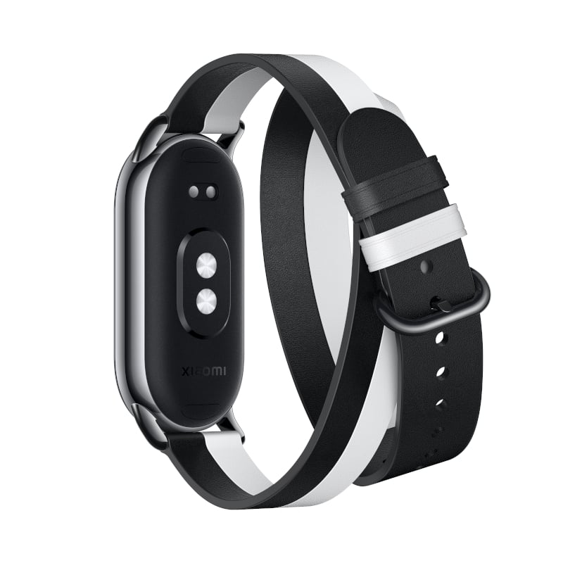 XIAOMI SMART BAND 8 DBL WRAP STRAP BK|WT-2