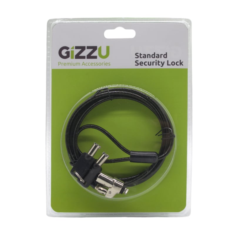 GIZZU 1.8m Noble Wedge Laptop Cable Lock Master Key Compatible (Dell 3.2mm x 4.5mm)-3