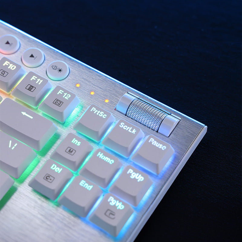 REDRAGON HORUS 87KEY RGB LED SUPER-SLIM ALU FRAME - White-7