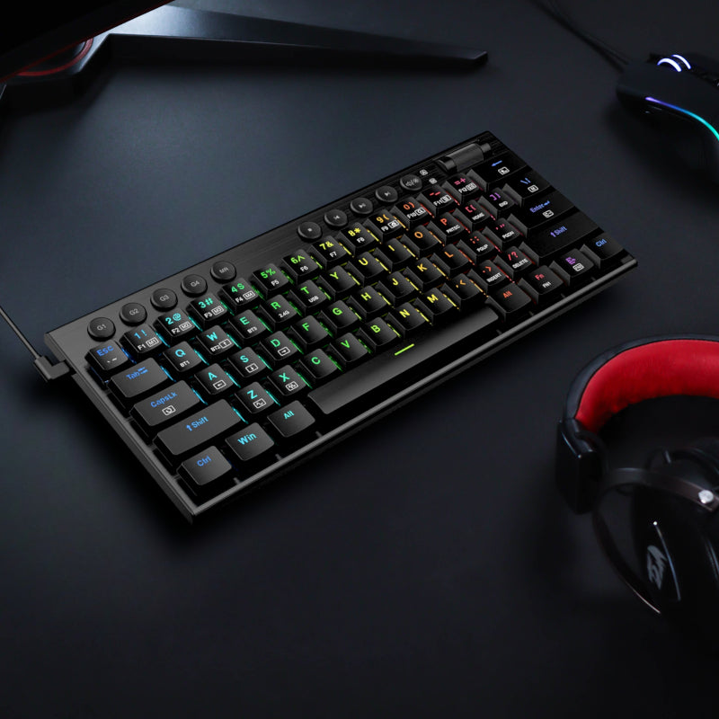 REDRAGON Noctis 61Key Red Switch RGB Low Profile Gaming Mechanical Keyboard - Black-3