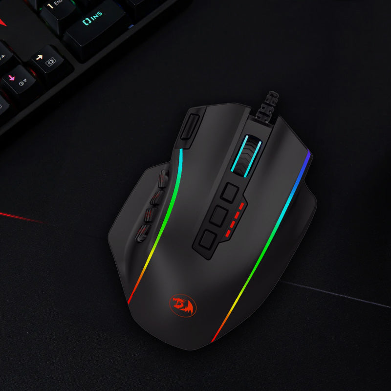 REDRAGON PERDICTION 4 12400DPI RGB MMO Ergo Gaming Mouse - Black-6