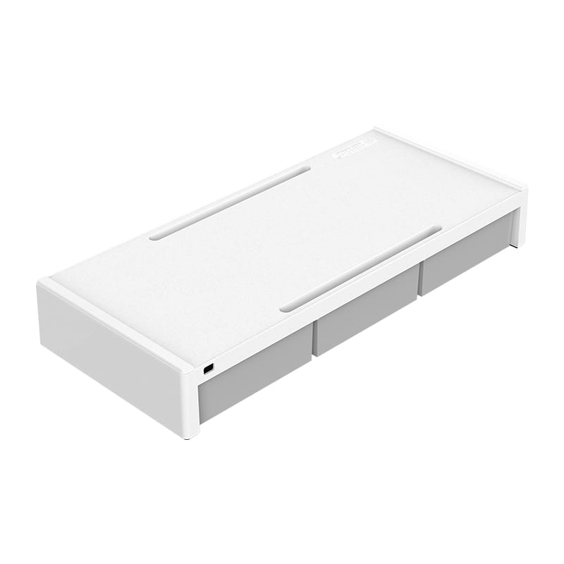ORICO 7.4cm Desktop Monitor Stand with Drawers - White-1