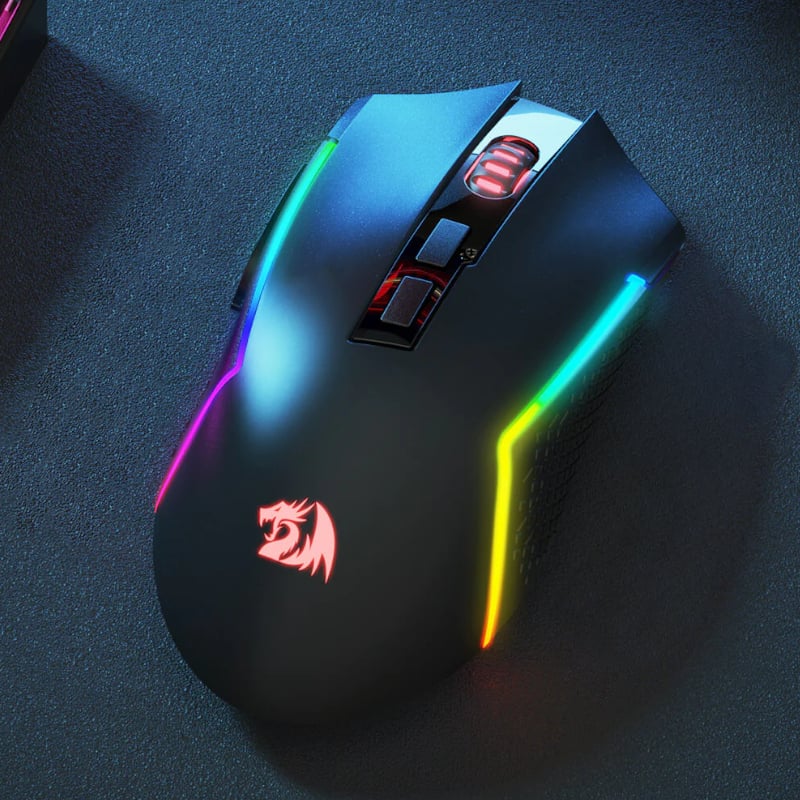 REDRAGON Trident Pro 8000DPI RGB Gaming Mouse - Black-5