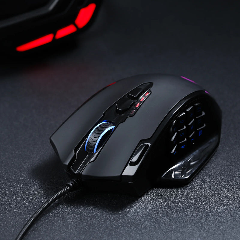 REDRAGON IMPACT 12400DPI MMO Gaming Mouse - Black-8