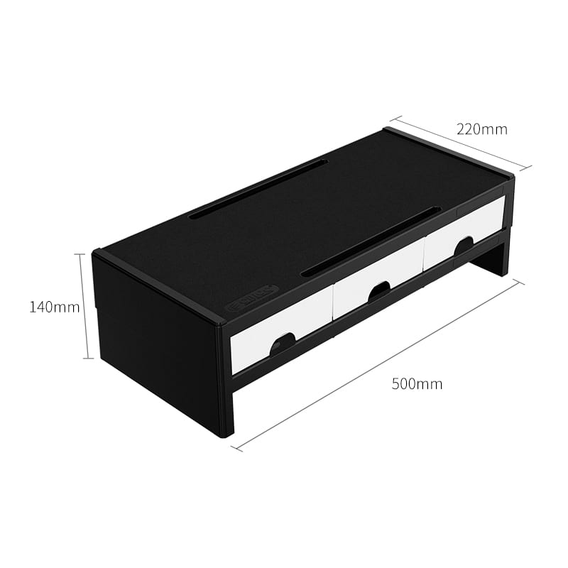 ORICO 14cm Desktop Monitor Stand with Drawers - Black-3